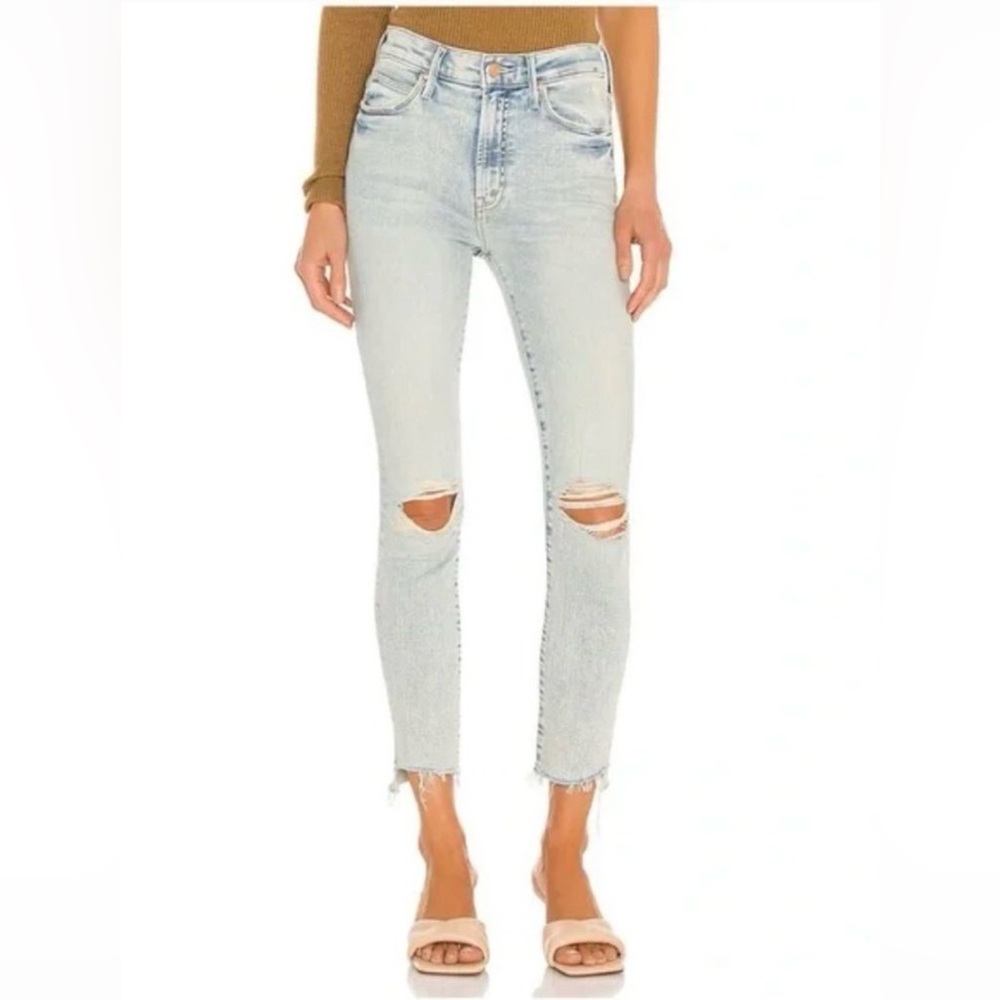 MOTHER Stunner Zip Ankle Cropped Jeans